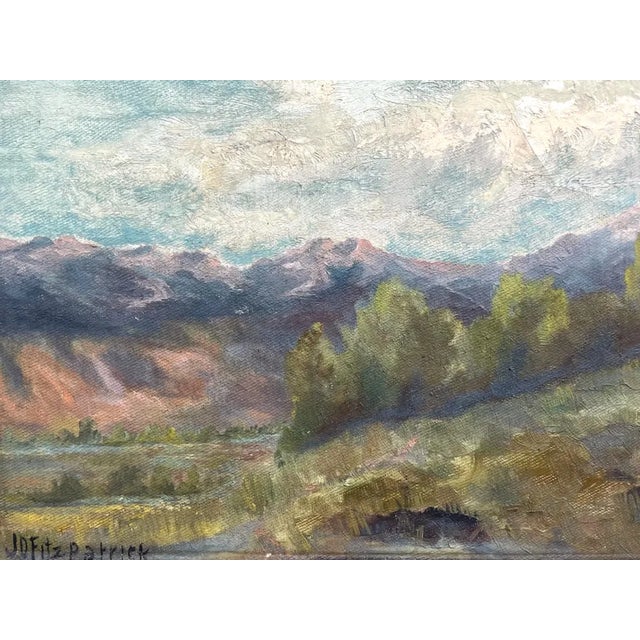 Green Jd Fitzpatrick Landscape Painting Oil on Panel Original Frame For Sale - Image 8 of 9