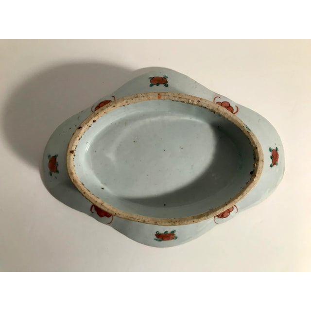 1900 - 1909 1900 - 1909 Late Qing Dynasty Footed Oval Footed Pedestal Dish For Sale - Image 5 of 9