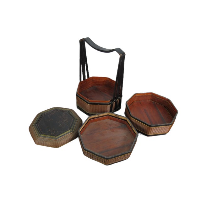 2010s Bamboo Basket For Sale - Image 5 of 11