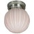 Art Deco Pink Frosted Glass and Chrome Globe Flush Mount, Sweden, 1940s For Sale - Image 13 of 13