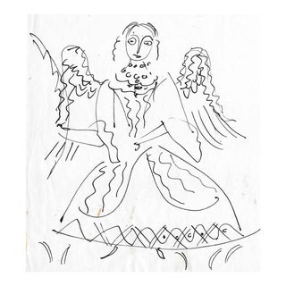 1930s Helen Malta Angel Drawing For Sale