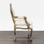 Elegant Vintage Armchair With White Upholstery and Gold Trim For Sale - Image 4 of 9