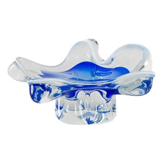 Italian Flower Platter in Murano Glass, Italy, 1960s For Sale