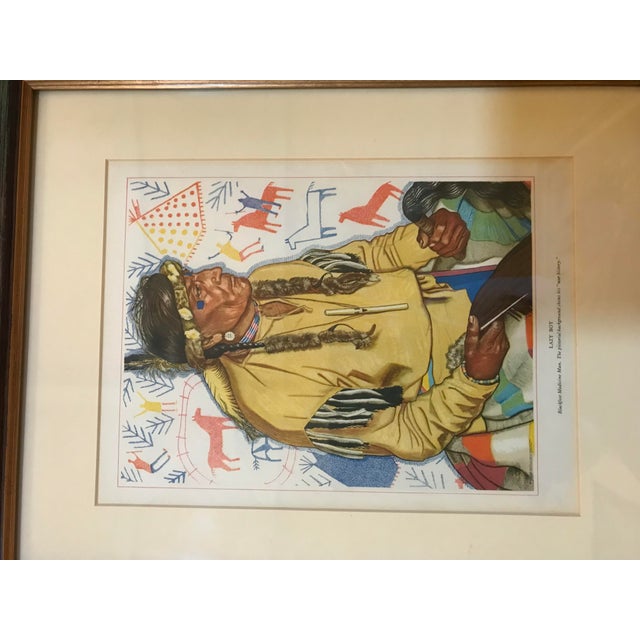 1940s Set of Five Harvey House Native American Prints, Framed For Sale In Phoenix - Image 6 of 11
