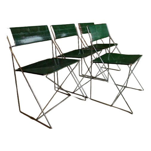 X-Line Chairs by Niels Jørgen Haugesen for Magis, 1977, Set of 4 For Sale