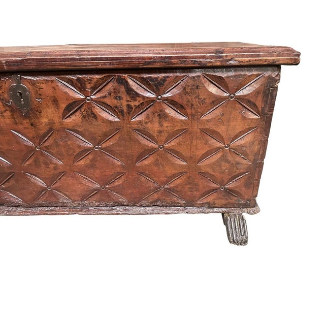 Large Carved Walnut Chest, 1600s-1650s For Sale - Image 3 of 9