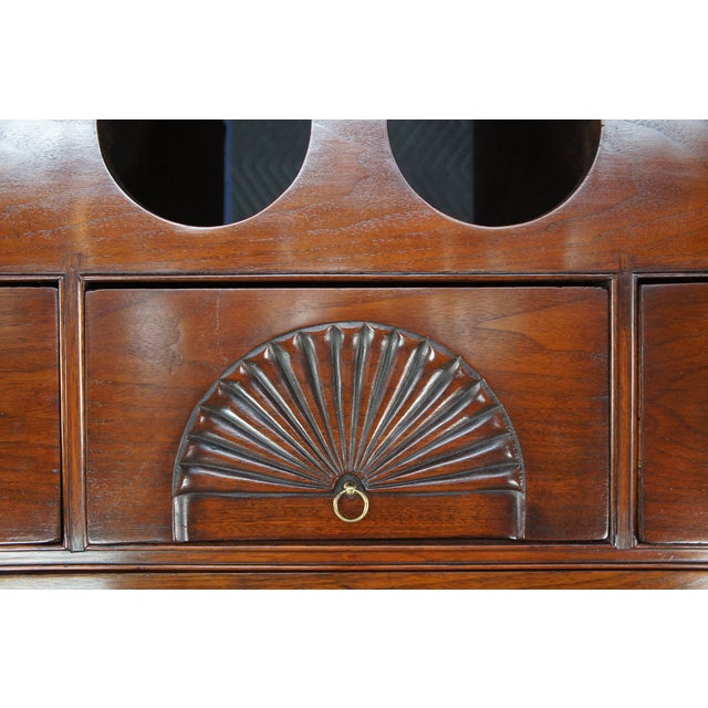 Antique 18th C. American Queen Anne Cherry Bonnet Top Highboy Chest Dresser For Sale - Image 6 of 16