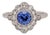 1ct Tanzanite Ring With Earth Mined Diamonds in Solid 14k Gold | Round 6mm, Size 6.75 For Sale