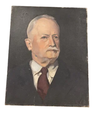 Mid 20th Century Oil Portrait Painting of an Older Gentleman
