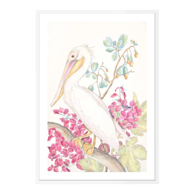 My Mykonos Morning by Allison Cosmos in White Framed Paper, Medium Art Print For Sale