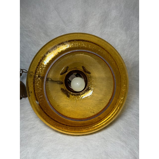 Amber Glass Pendant Lamp from Koch & Söhne, Germany, 1930s For Sale - Image 9 of 11