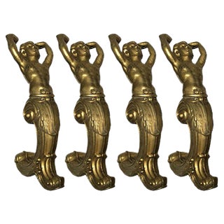 Brass Figures, 1950s, Set of 4 For Sale