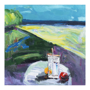 'At the Beach' by Annie Peony Zhang, Chinese-American Woman Artist, Guangzhou Art Academy