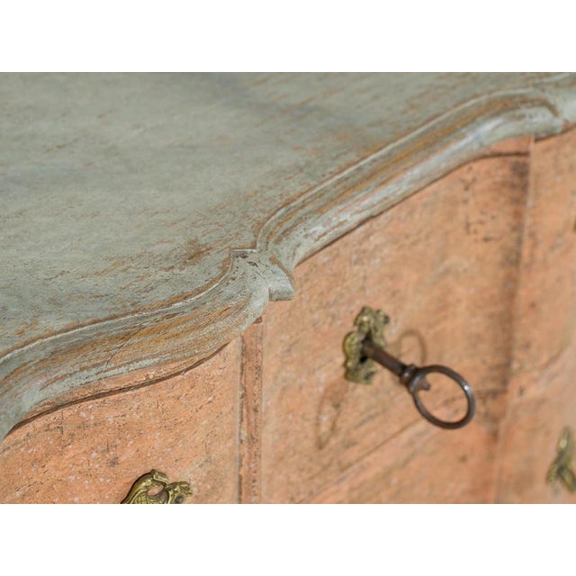 Scandinavian Chest in Original Paint, 1700s For Sale - Image 9 of 11