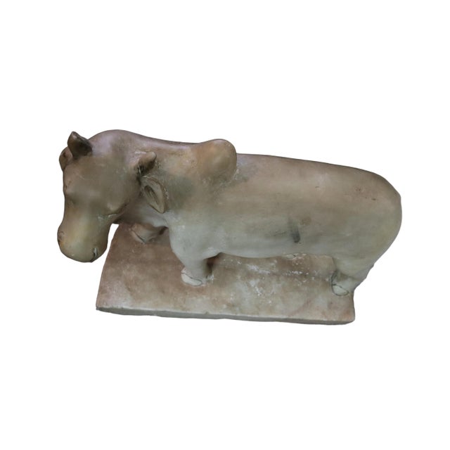 Hindu Hand Carved Marble Nandi Brahman Bull Statue For Sale - Image 10 of 14