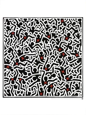 1998 Keith Haring 'Untitled (April 1985)' Offset Lithograph
