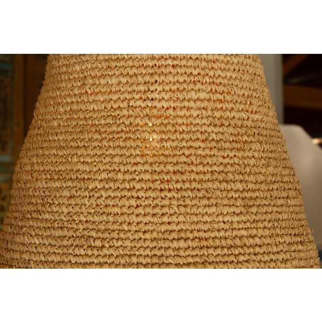 Textile 1990s Monumental Dome Shape Sea Grass Woven Lantern For Sale - Image 7 of 7