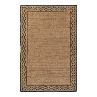 Erin Gates by Momeni Orchard Ripple Slate Hand Woven Wool and Jute Area Rug 9' X 12' For Sale