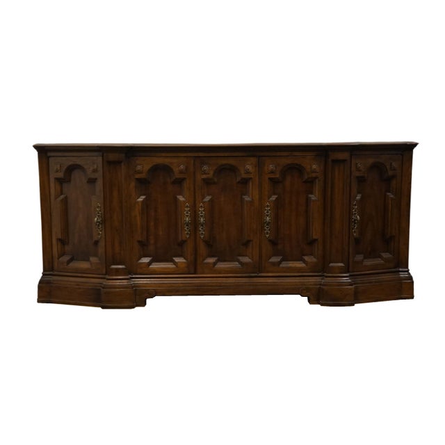 Drexel Heritage Solid Walnut Italian Provincial 78" Buffet Sideboard 559-144 For Sale - Image 10 of 14