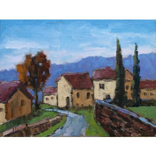 Modern Contemporary Tuscan Landscape Oil Painting For Sale