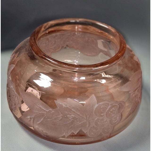 Glass Vase with Acid-Etched Motifs from Legras, 1920s For Sale - Image 3 of 9