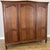 Vintage French Louis XVI Style Carved Oak 3-Door Armoire For Sale - Image 11 of 11