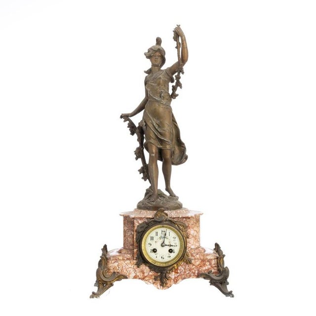 La Vigne Par Pathou Table Clock, 19th Century For Sale - Image 6 of 6