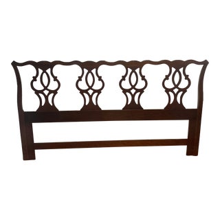 1980s Drexel Chippendale King Headboard For Sale