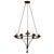Unusual Italian Country Wrought Iron Six Light Chandelier For Sale