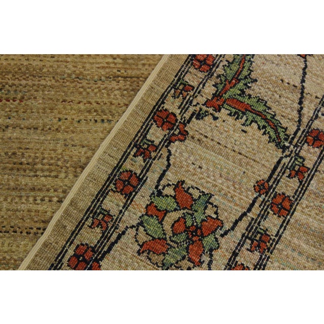 Textile 1980s Vintage Gabbeh Tan Wool Rug - 5′10″ × 9′ For Sale - Image 7 of 9