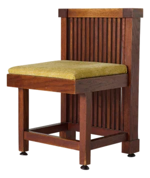 Early 20th Century Spindle Side Chair for the Lawrence Memorial Library Attributed to Frank Lloyd Wright