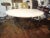 1930s French Wrought Iron Table With Travertine Top For Sale - Image 11 of 11