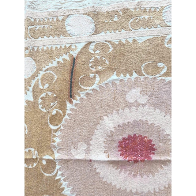 1960s Uzbek Suzani Tablecloth - Handmade Textile For Sale - Image 5 of 9