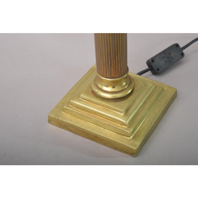 Vintage Brass Column Lamp For Sale - Image 6 of 8