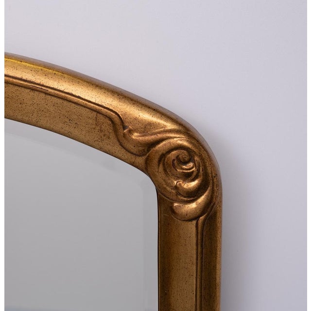 Art Deco Style Gold Wall Mirror from Deknudt, Belgium, 1970s For Sale - Image 4 of 8