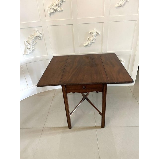 Antique Chippendale Mahogany Children's Pembroke Table, 1760 For Sale - Image 11 of 16