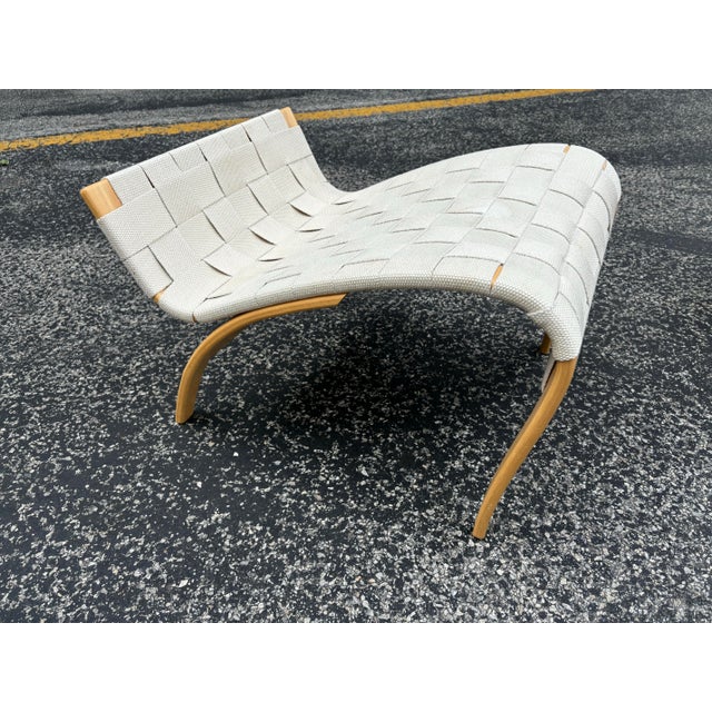 Bruno Mathsson Chaise Lounge and Ottoman For Sale - Image 10 of 12