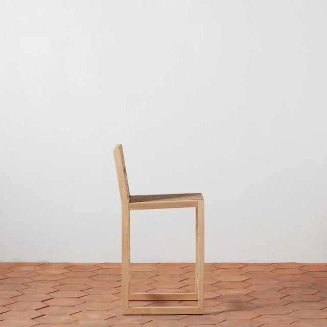 2020s Textura Woven Counter Stool in Natural For Sale - Image 5 of 7