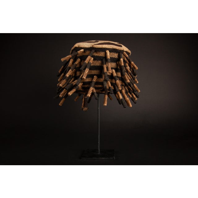 Tribal Mid 20th Century The Mounted Ashetu Hat of the Bamum and Bamileke People For Sale - Image 3 of 5