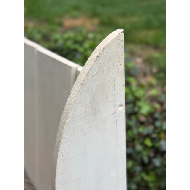 Cream Vintage Bench Made Farmhouse Painted Pew Bench For Sale - Image 8 of 10