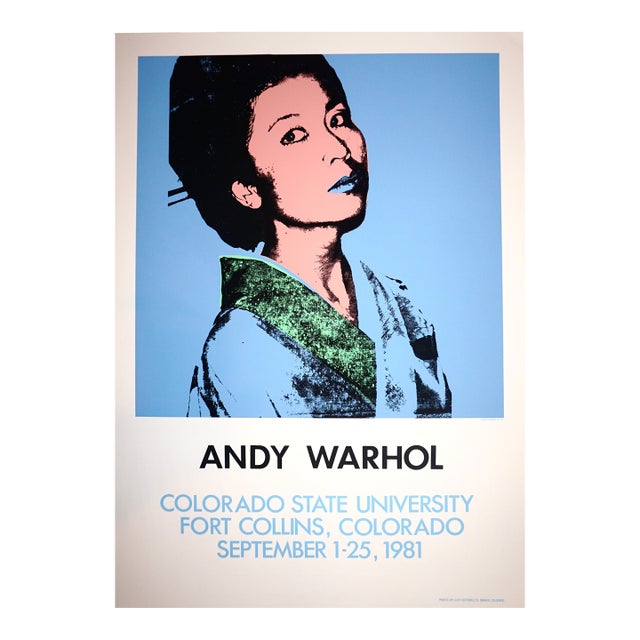 Andy Warhol 1981 Pop Art Silkscreen Poster Kimiko Powers For Sale