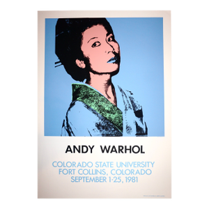Andy Warhol 1981 Pop Art Silkscreen Poster Kimiko Powers