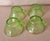 Early 20th Century Uranium Glass 4 Transparent Green Tea Cups With Gold Rim For Sale - Image 11 of 16