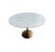 2020s Rh Aero Stone Round Dining Table | Italian Carrara Marble Top, Antique Brass Base | Open Box For Sale - Image 5 of 15