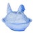 Mid 20th Century Handblown Blue Americana Glass Hen-Figurine Centerpiece For Sale