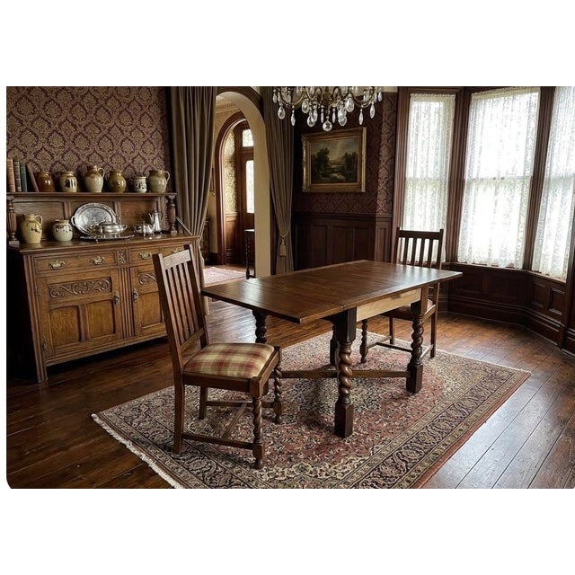 Bring timeless heritage and striking character into your home with this stunning 1930s solid oak ensemble. This rare find...