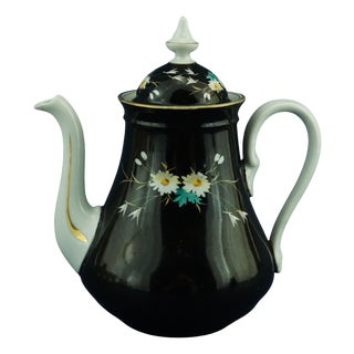 19th Century Empire Hard Porcelain Teapot from the Ginori Doccia Factory, Italy For Sale