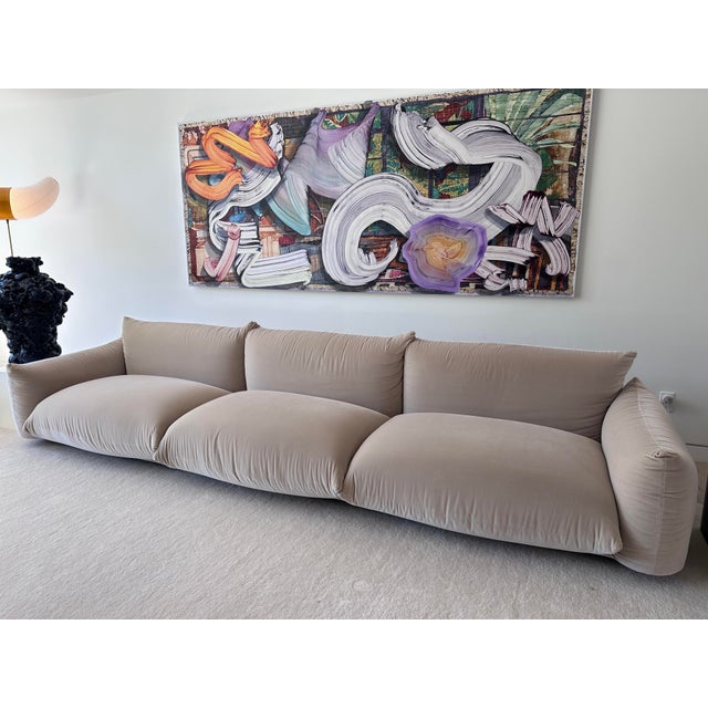 Italian Arflex Marenco Sofa & Ottoman/Pouf | Chairish