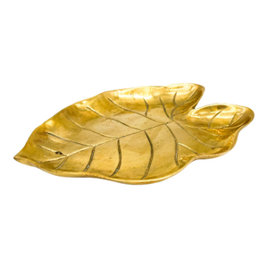 Vintage Brass Leaf Vide Poche / Dish — Organic Modern, Hollywood Regency, Nature-Inspired