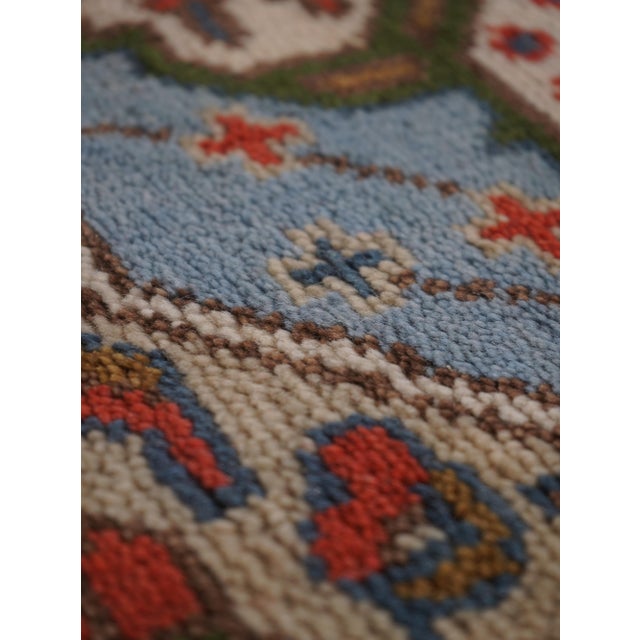 Textile Hand Woven Approx. 2.5’ X 10’ Wool Oriental Runner Rug For Sale - Image 7 of 7